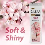 خرید شامپو ضد شوره کلیر مدل soft and shiny حجم 400 میل