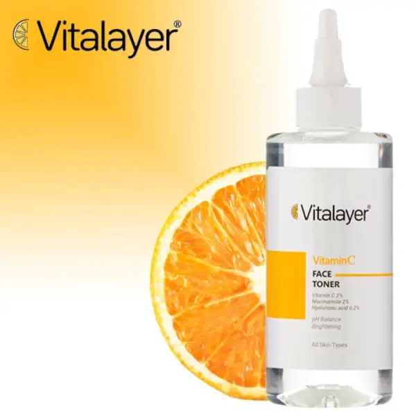 خرید تونر روشن‌کننده و آنتی‌اکسیدان ویتامین C ویتالیر Vitalayer
