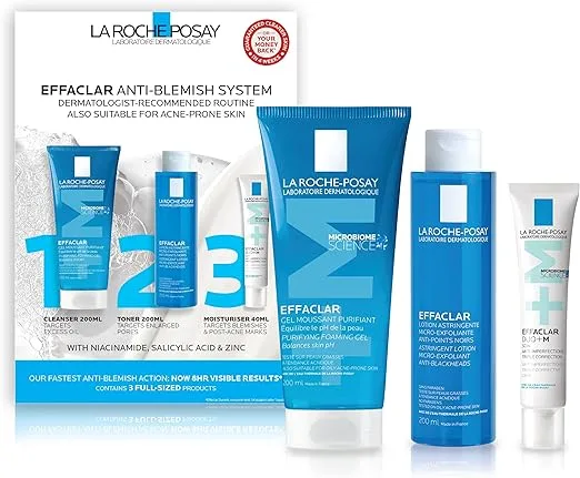 کیت روتین 3 مرحله ای ضد لک لاروش پوزای Effaclar 1 La RochePosay Effaclar 3Step Anti Blemish Routine Kit