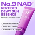 ضد آفتاب نامبوزین شماره 9 پپتاید Numbuzin No.9 NAD+ BIO Super Defense Glow Sunscreen SPF50
