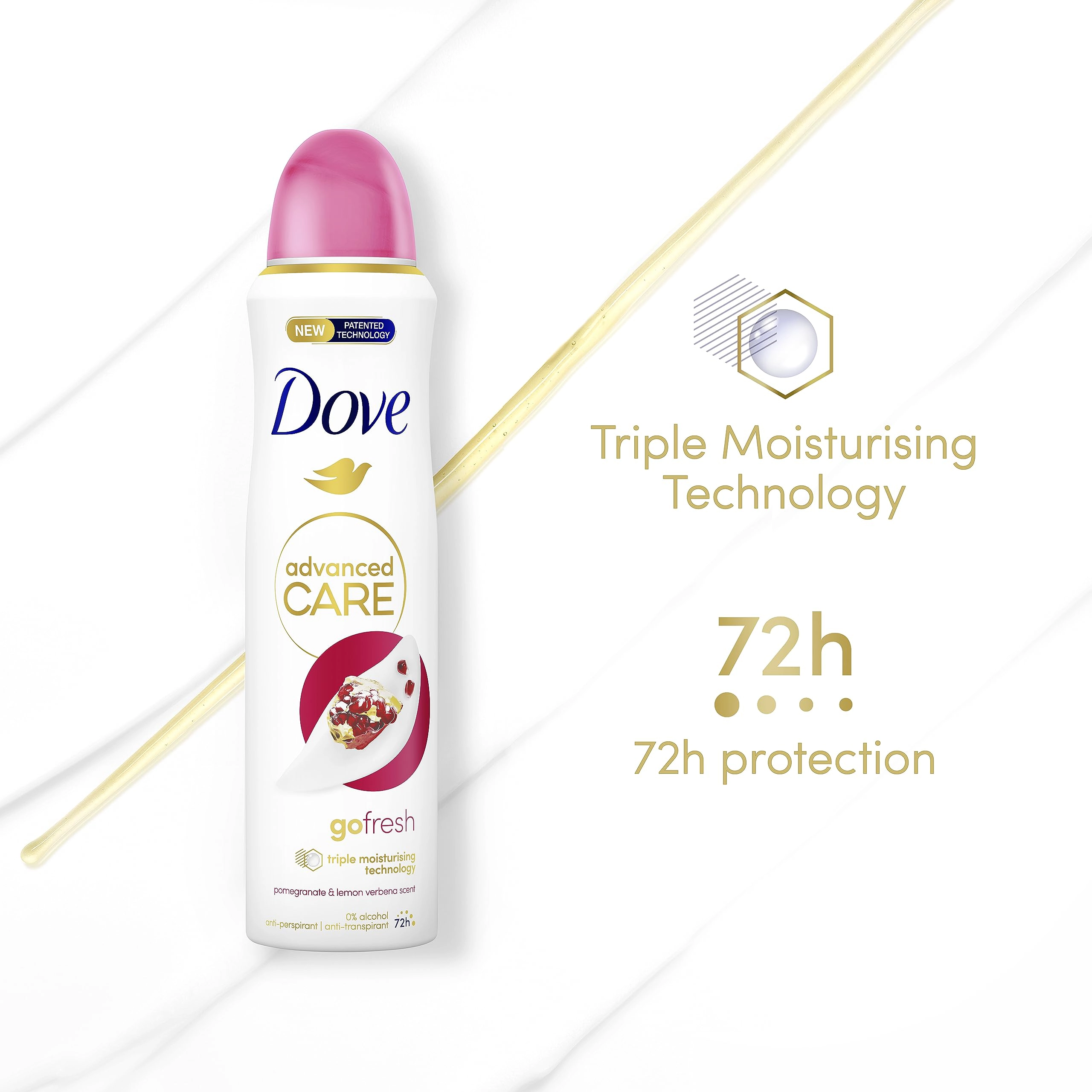 اسپری دئودورانت زنانه داو مدل Pomegranate & Lemon اسپری دئودورانت زنانه داوPomegranate & Lemon