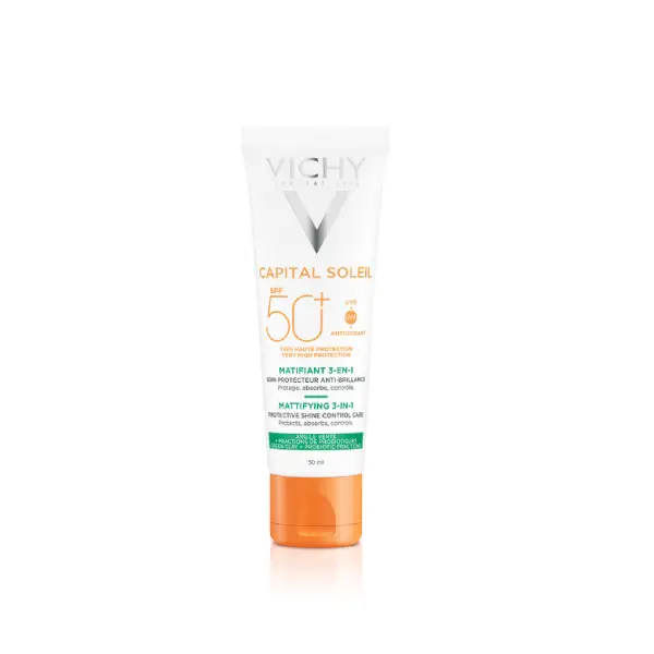 ضد آفتاب رنگی مات_کننده ویشی Capital Soleil Mattifying 3-in-1 SPF50+